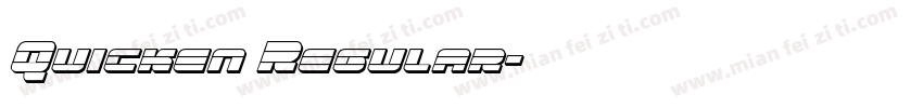 Quicken Regular字体转换